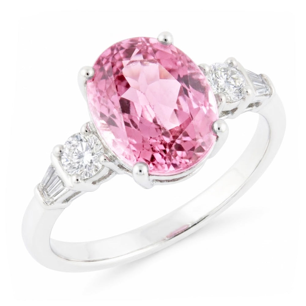 Natural Kunzite Ring 16.25ct - White Gold 14K