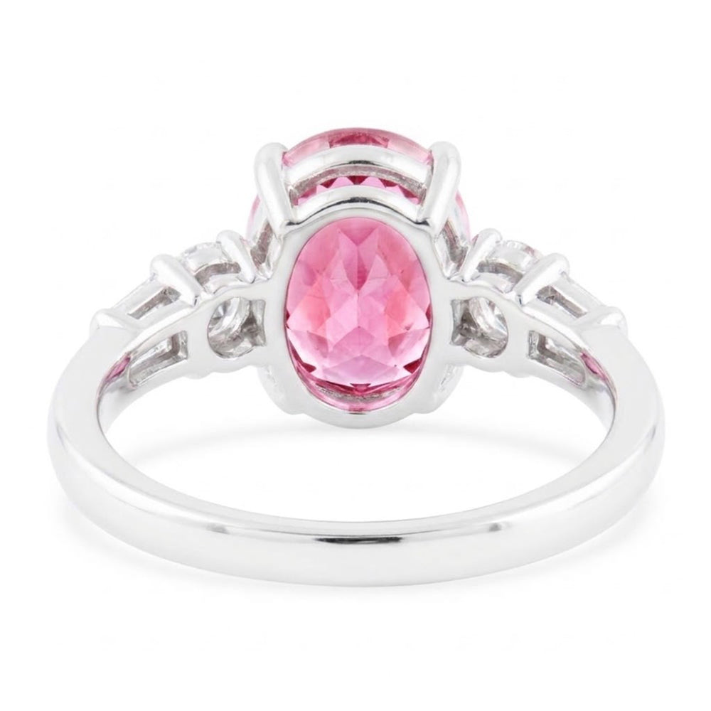Natural Kunzite Ring 16.25ct - White Gold 14K