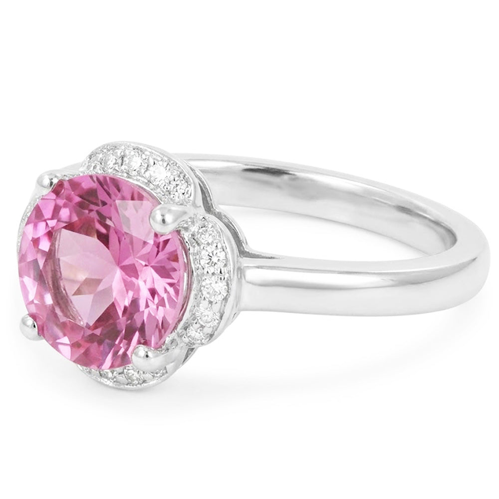 Natural Kunzite Ring 16.50ct - White Gold 14K