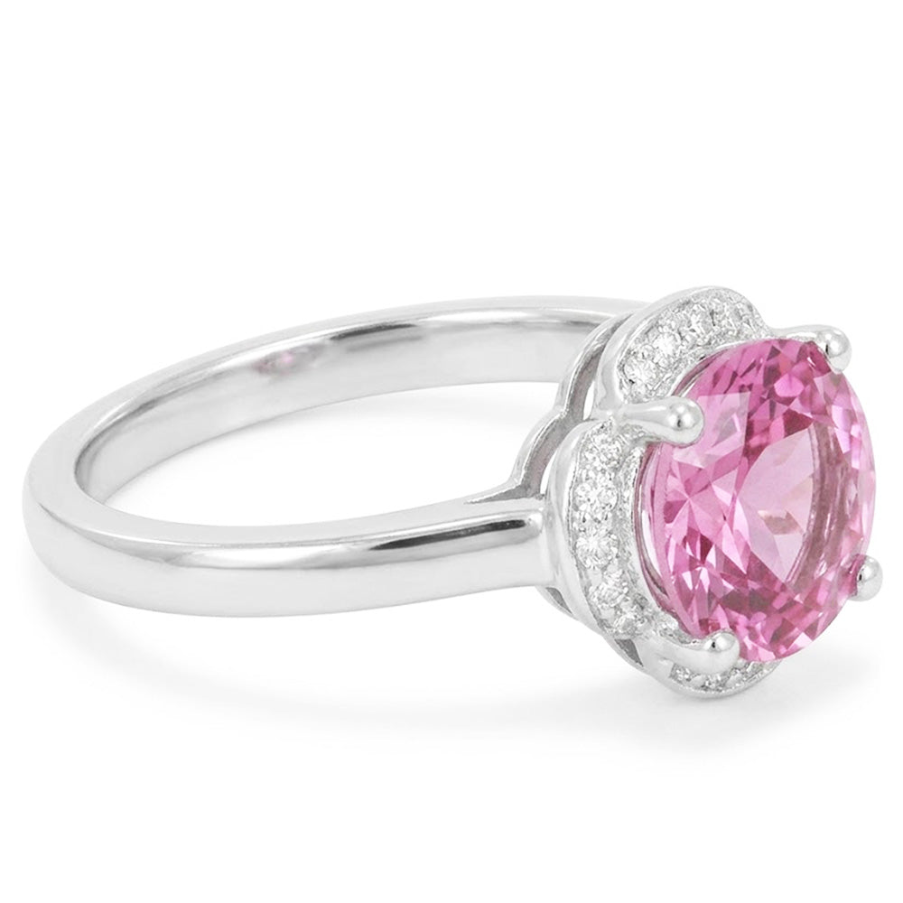 Natural Kunzite Ring 16.50ct - White Gold 14K