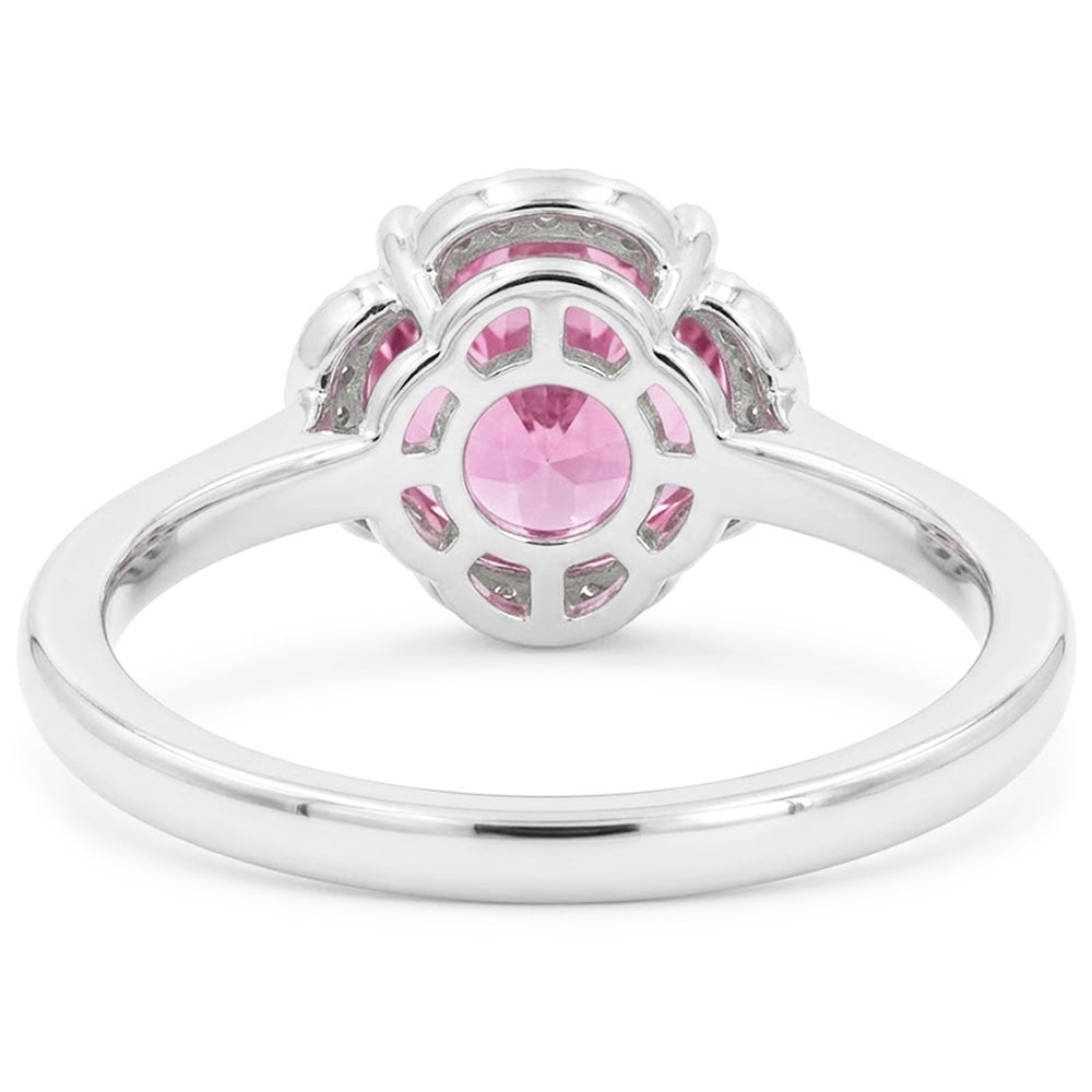 Natural Kunzite Ring 16.50ct - White Gold 14K