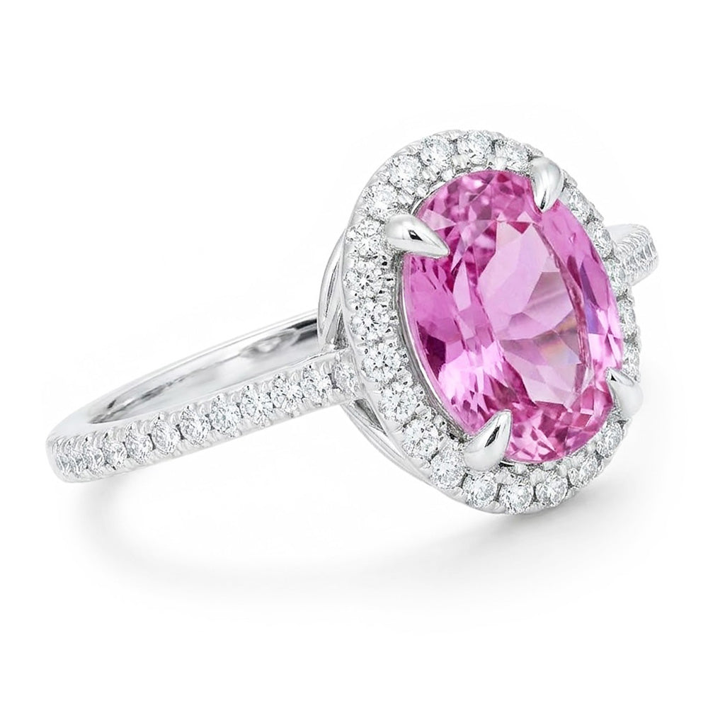 Natural Kunzite Ring 16.95ct - White Gold 14K