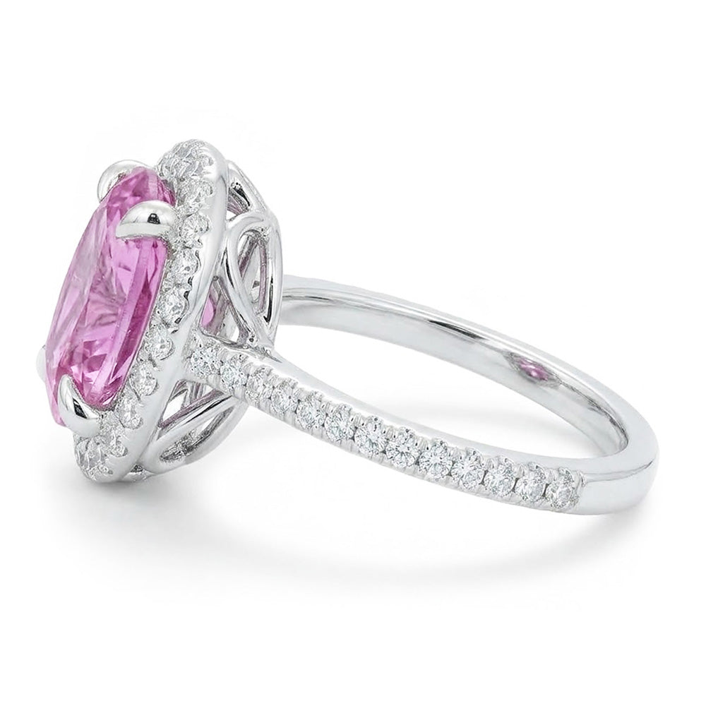 Natural Kunzite Ring 16.95ct - White Gold 14K