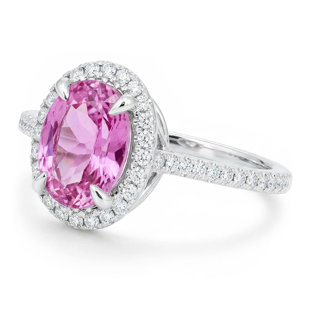 Natural Kunzite Ring 16.95ct - White Gold 14K