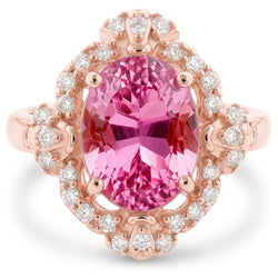 Natural Kunzite Ring 17.00ct - Rose Gold 14K