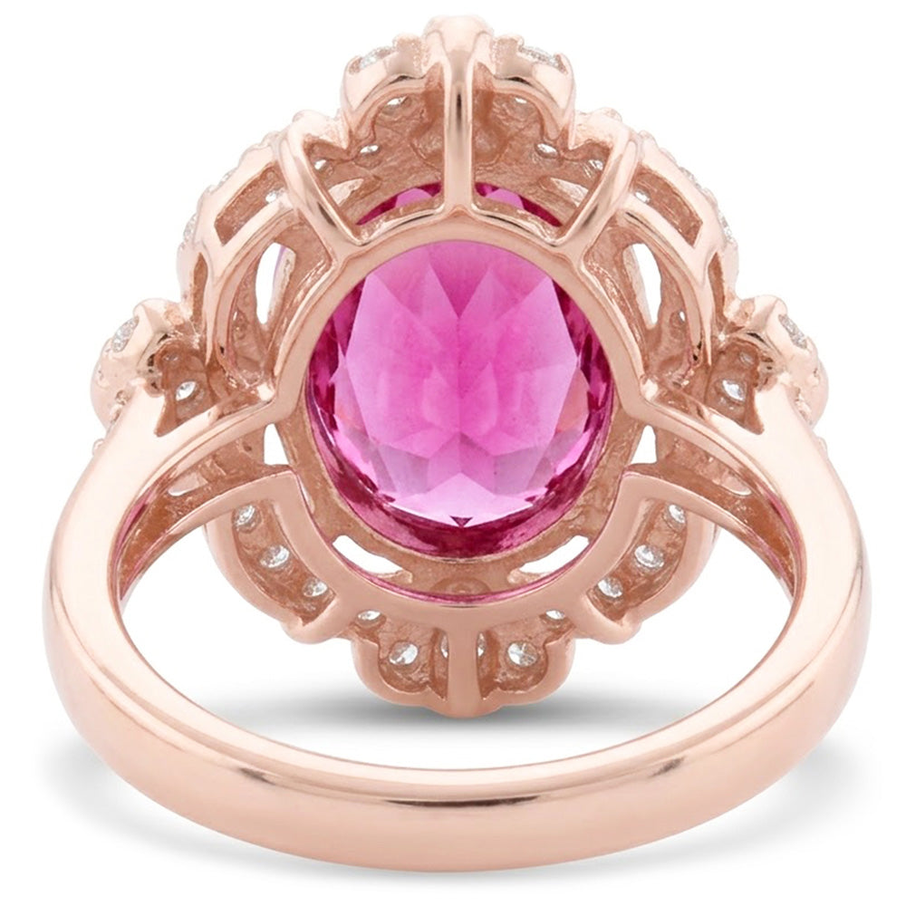 Natural Kunzite Ring 17.00ct - Rose Gold 14K