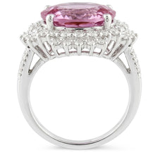 Natural Kunzite Ring 18.25ct - White Gold 14K
