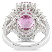 Natural Kunzite Ring 18.25ct - White Gold 14K