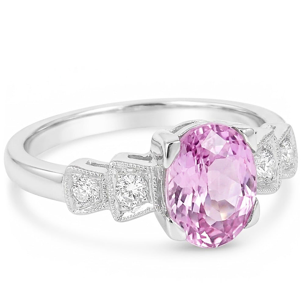 Natural Kunzite Ring 18.50ct - White Gold 14K