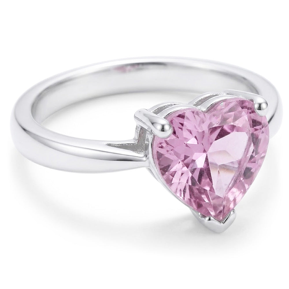 Natural Kunzite Ring 18ct - White Gold 14K