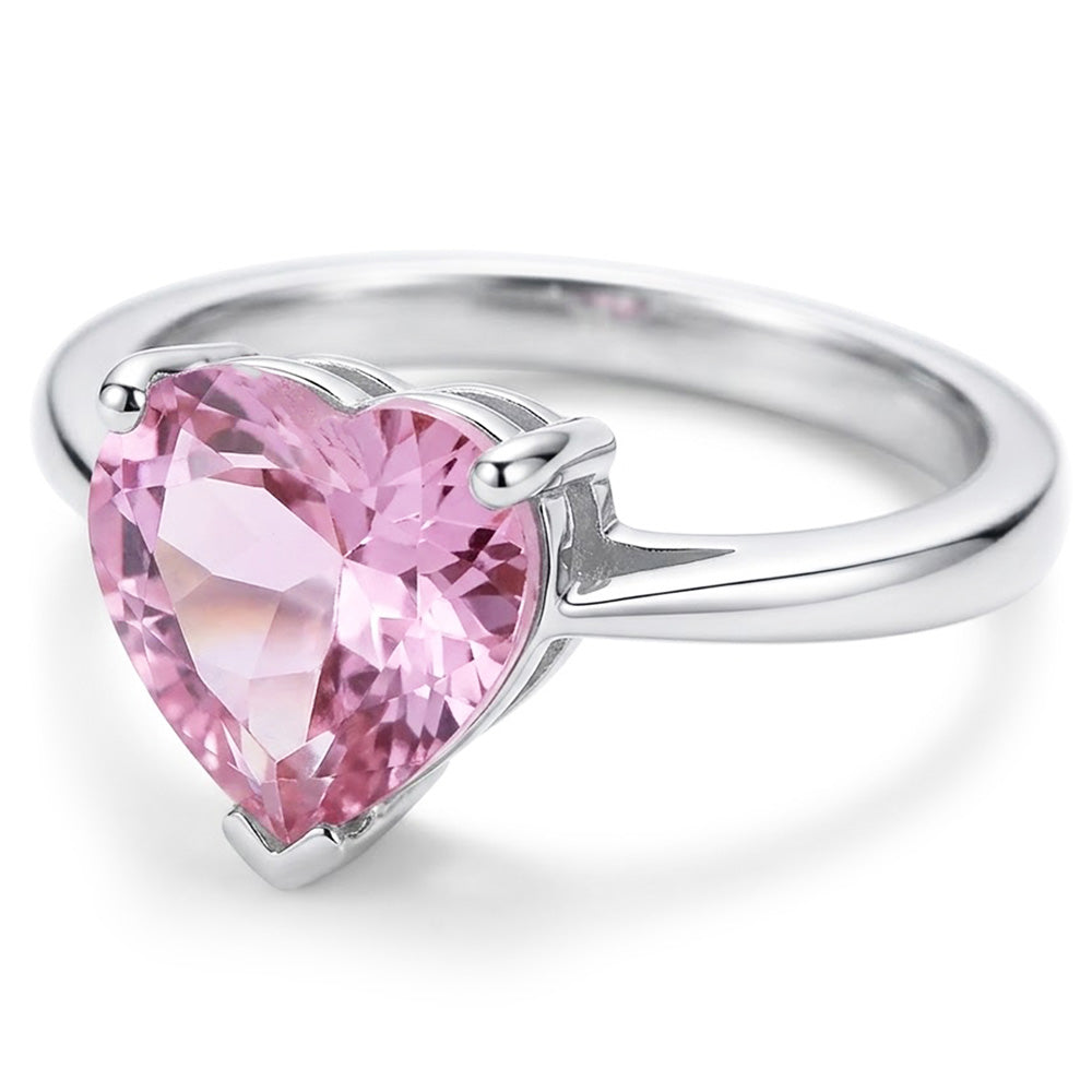 Natural Kunzite Ring 18ct - White Gold 14K