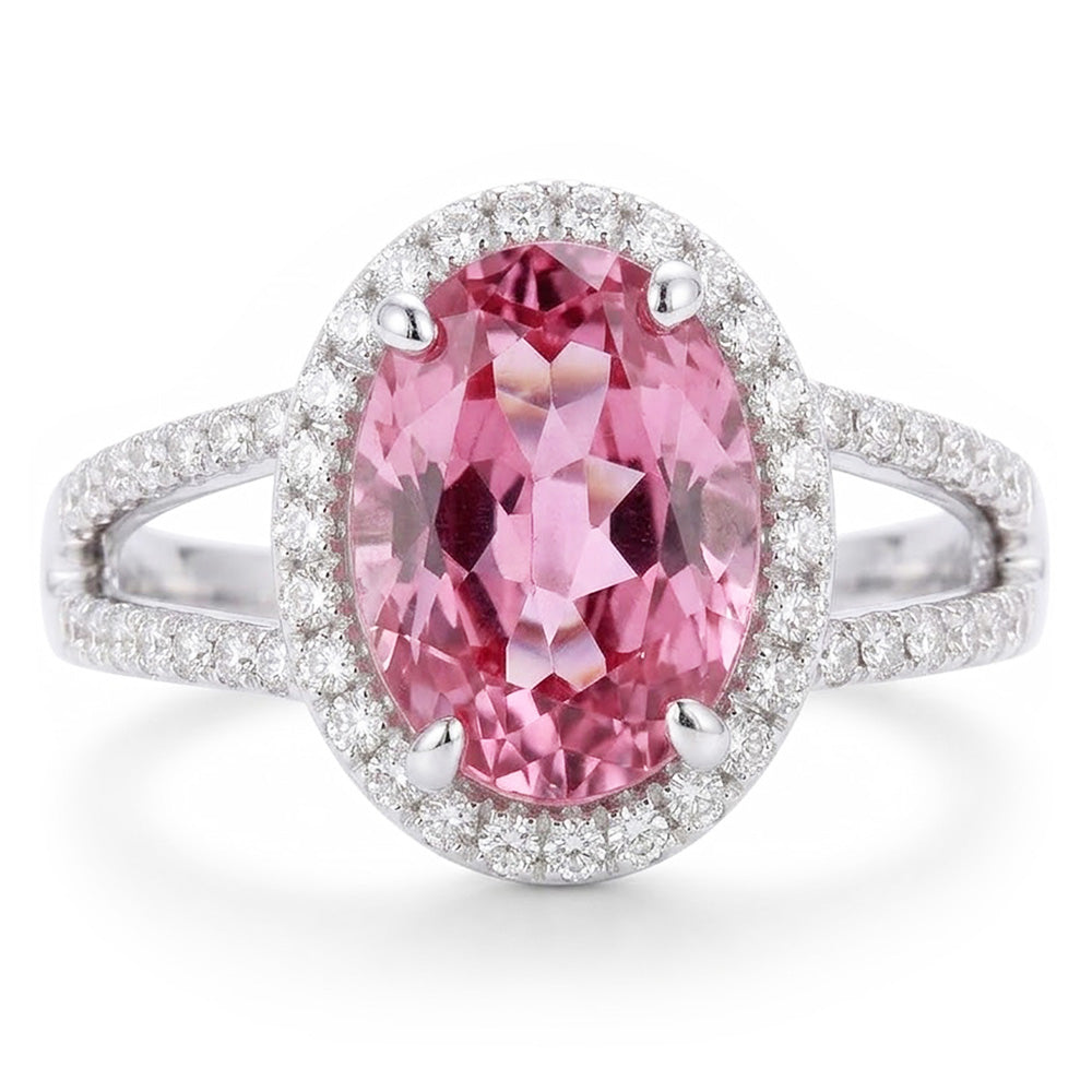 Natural Kunzite Ring 19.50ct - White Gold 14K