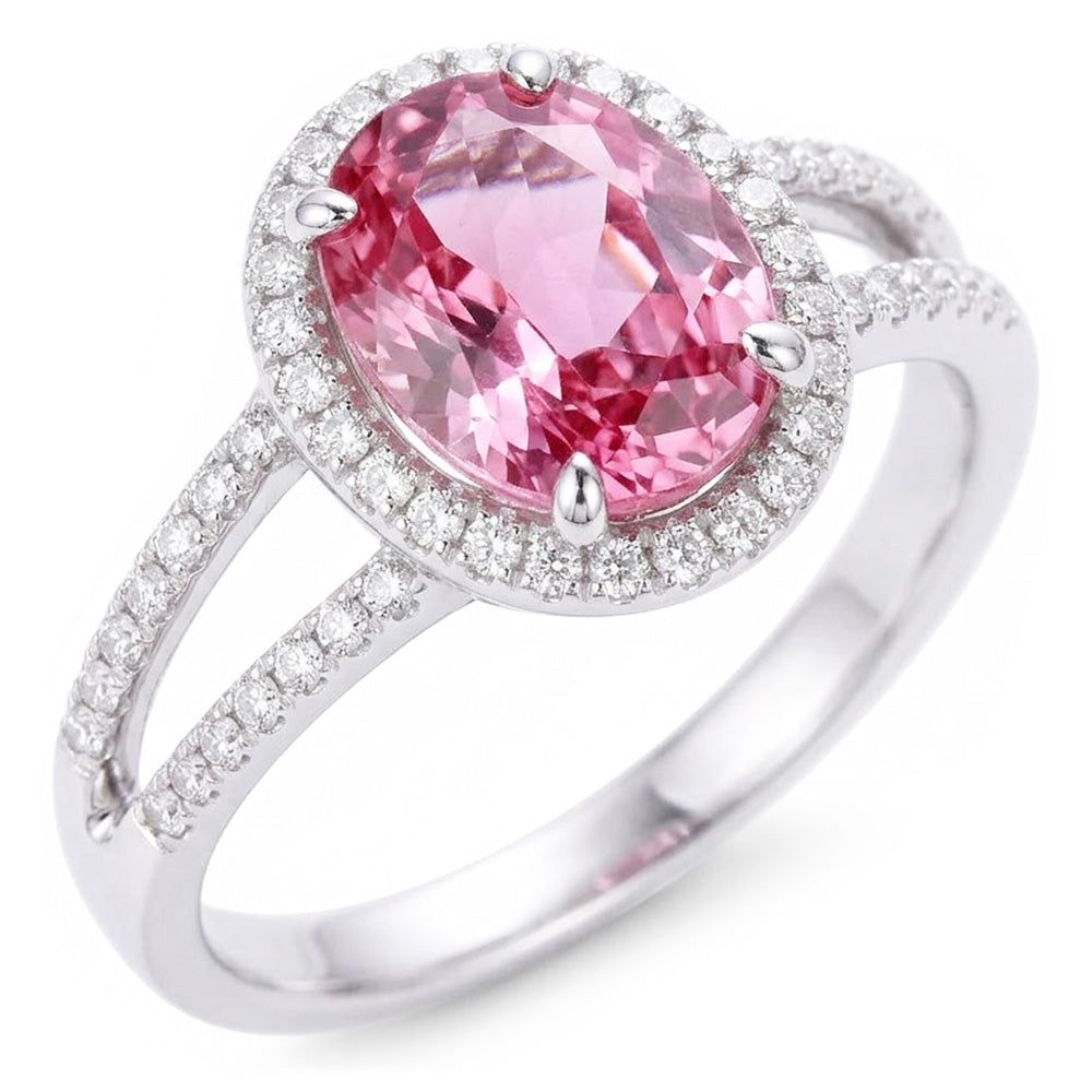 Natural Kunzite Ring 19.50ct - White Gold 14K