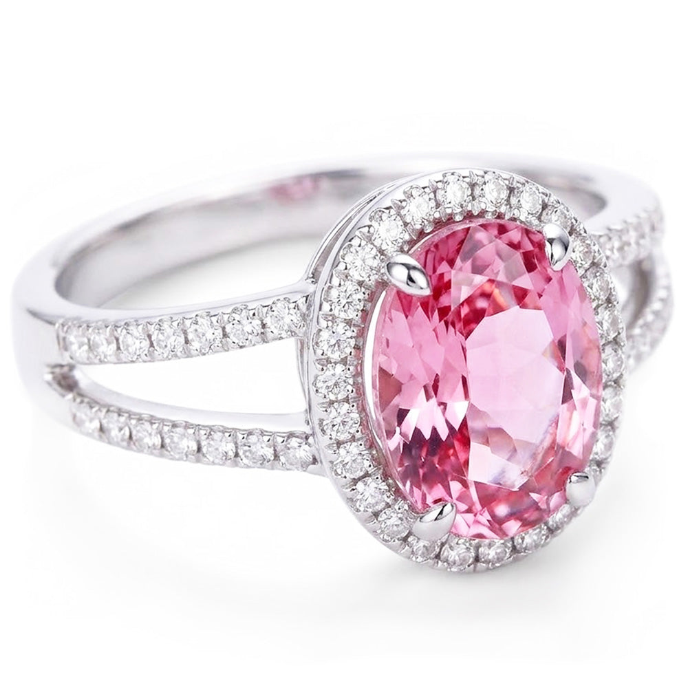 Natural Kunzite Ring 19.50ct - White Gold 14K