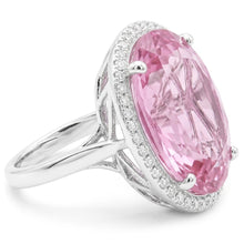 Natural Kunzite Ring 22.50ct - White Gold 14K