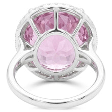 Natural Kunzite Ring 22.50ct - White Gold 14K