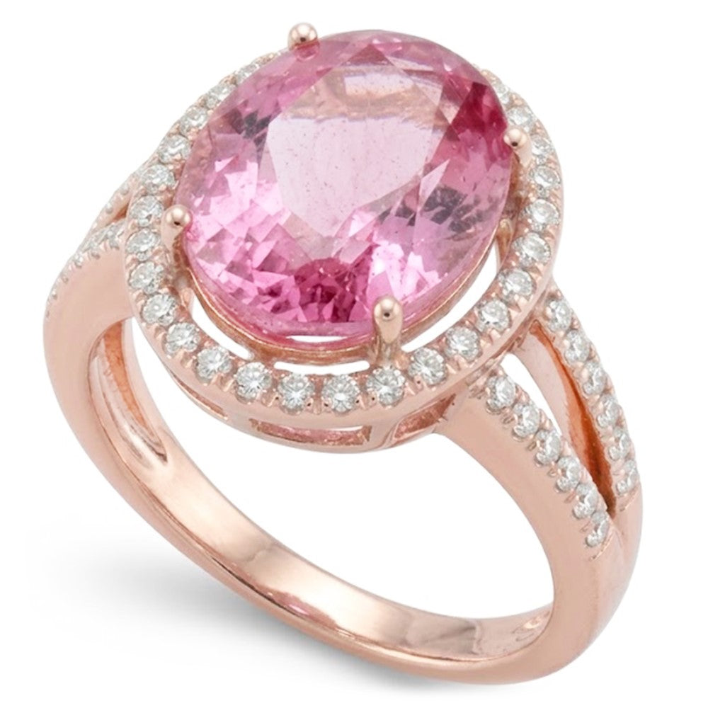Natural Kunzite Ring 25ct - Rose Gold 14K