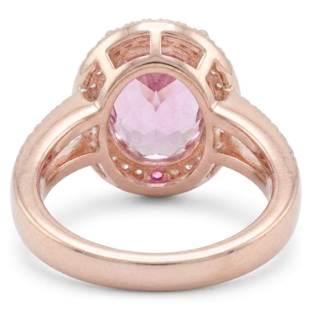 Natural Kunzite Ring 25ct - Rose Gold 14K