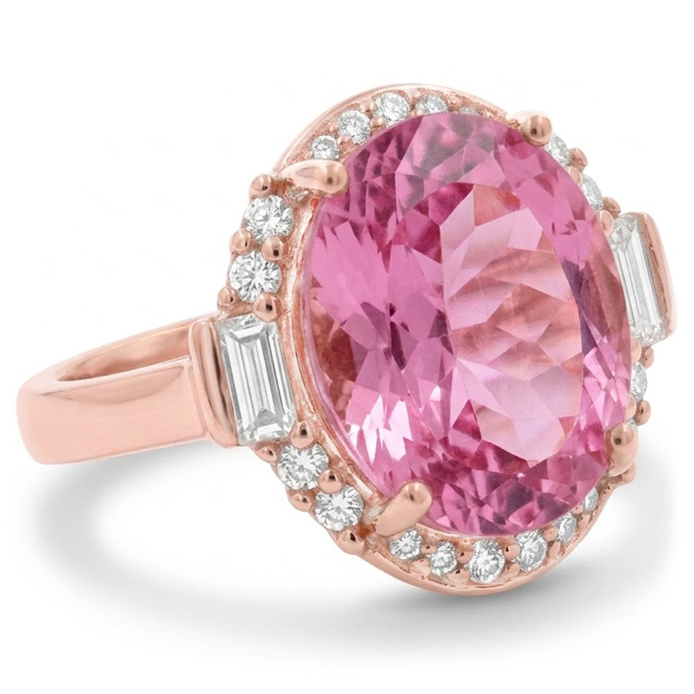Natural Kunzite Ring 26ct - Rose Gold 14K