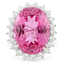 Natural Kunzite Ring 41.50ct - White Gold 14K
