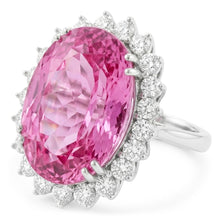 Natural Kunzite Ring 41.50ct - White Gold 14K