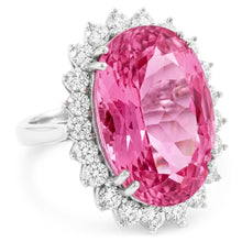 Natural Kunzite Ring 41.50ct - White Gold 14K