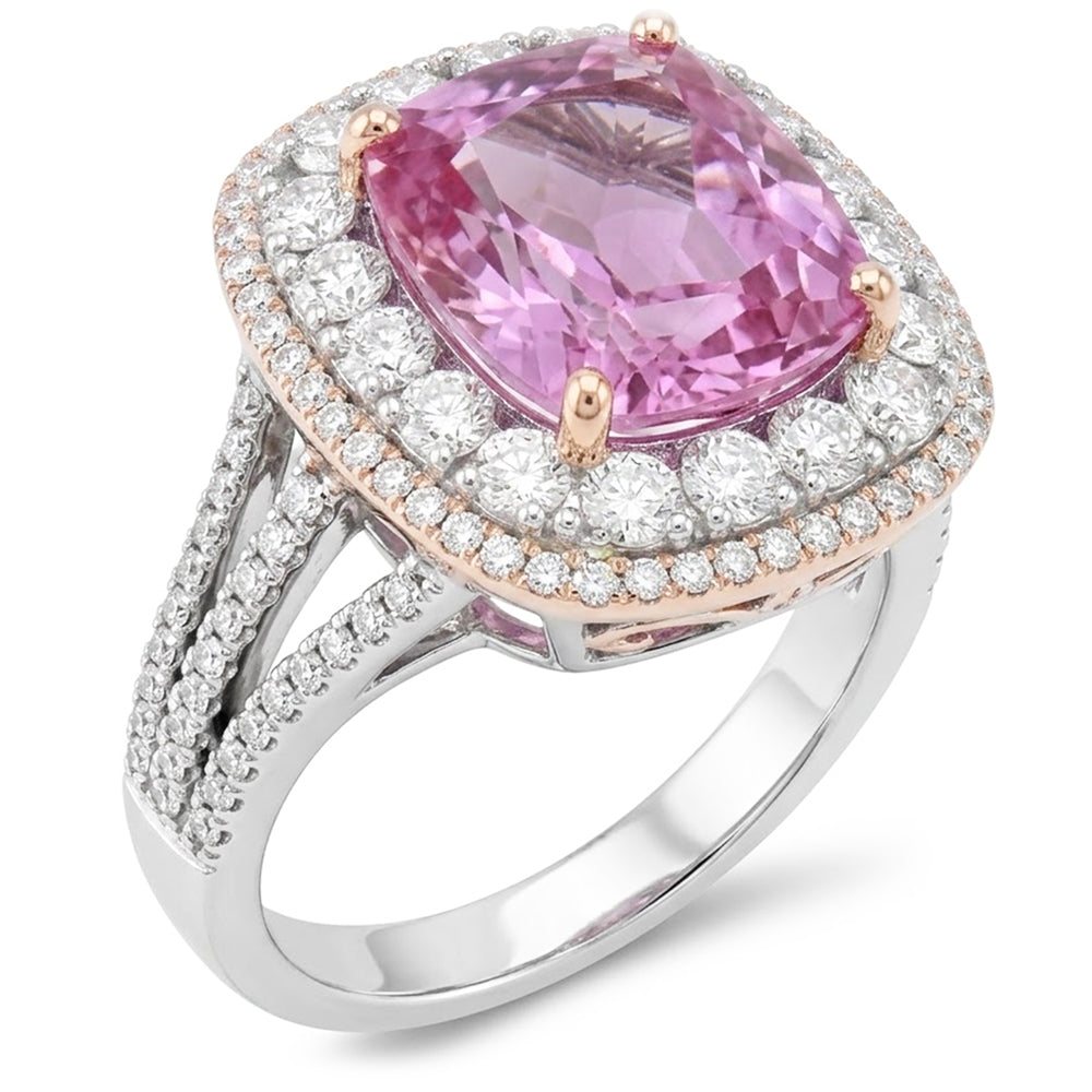 Natural Kunzite Ring 8.00ct - Rose Gold 14K