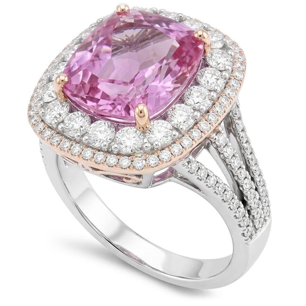 Natural Kunzite Ring 8.00ct - Rose Gold 14K