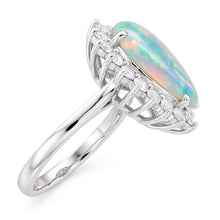 Natural Opal Ring 14.25ct - White Gold 14K