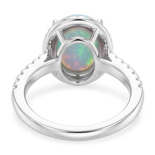 Natural Opal Ring 9.40ct - White Gold 14K