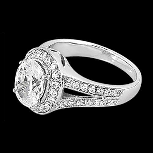 Natural Oval Diamond Gold Wedding Ring