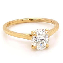 Natural Oval Diamond Solitaire Ring 1 Carat Yellow Gold Jewelry New 2