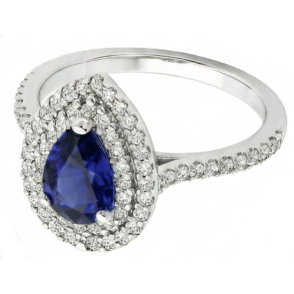 Brilliant Royal Blue Sapphire Gemstone Ring 3.50 ct – side view