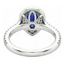 Genuine Royal Blue Sapphire Gemstone Ring – profile view