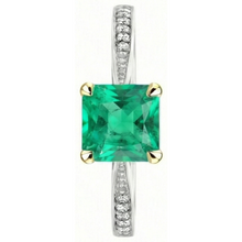 Luxury Colombian Emerald Precious Stone Ring 3.50 ct – top view