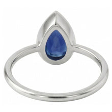 Real Royal Blue Sapphire Colored Stone Ring – profile view