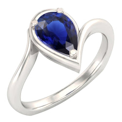 Real Cornflower Blue Sapphire Precious Stone Ring 1.50 ct