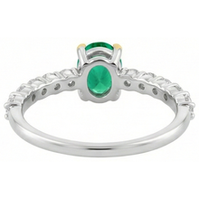 Handcrafted Precious Stone Ring 2 ct – top view