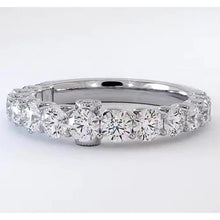 Natural Round Comfort Fit Graduated Diamond Band 1.75 Carats 2