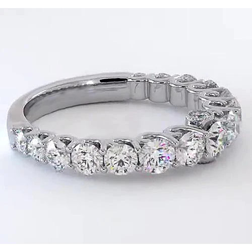 Natural Round Comfort Fit Graduated Diamond Band 1.75 Carats 3