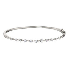 Natural Round Cut Diamond Bangle 3.25 Carats White Gold