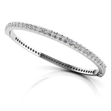 Natural Round Cut Diamond Bangle 4.80 Ct White Gold 14K