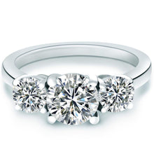 Natural Round Diamond 3 Stone Anniversary Ring Gold 1.40 Ct. Jewelry New