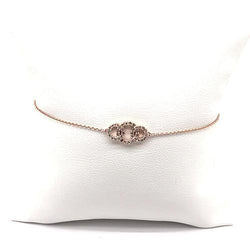 Natural Round Diamond Bracelet 0.30 Rose Gold Jewelry 14K