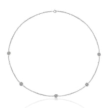 Natural Round Diamond By The Yard Gold Necklace