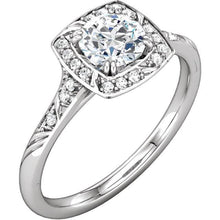Natural Round Diamond Engagement Halo Ring 1.67 Carats White Gold 14K