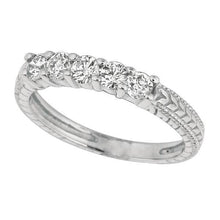 Natural Round Diamond Eternity Band 0.50 Carat Vintage Style White Gold 14K