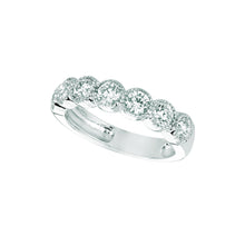 Natural Round Diamond Half Eternity Band 1.40 Carats 14K White Gold