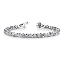 Natural Round Diamond Tennis Bracelet Prong Set 10.10 Carat WG 14K
