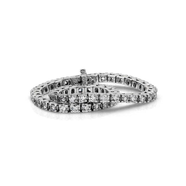 Natural Round Diamond Tennis Bracelet White Gold Jewelry 7.80 Ct Prong Setting